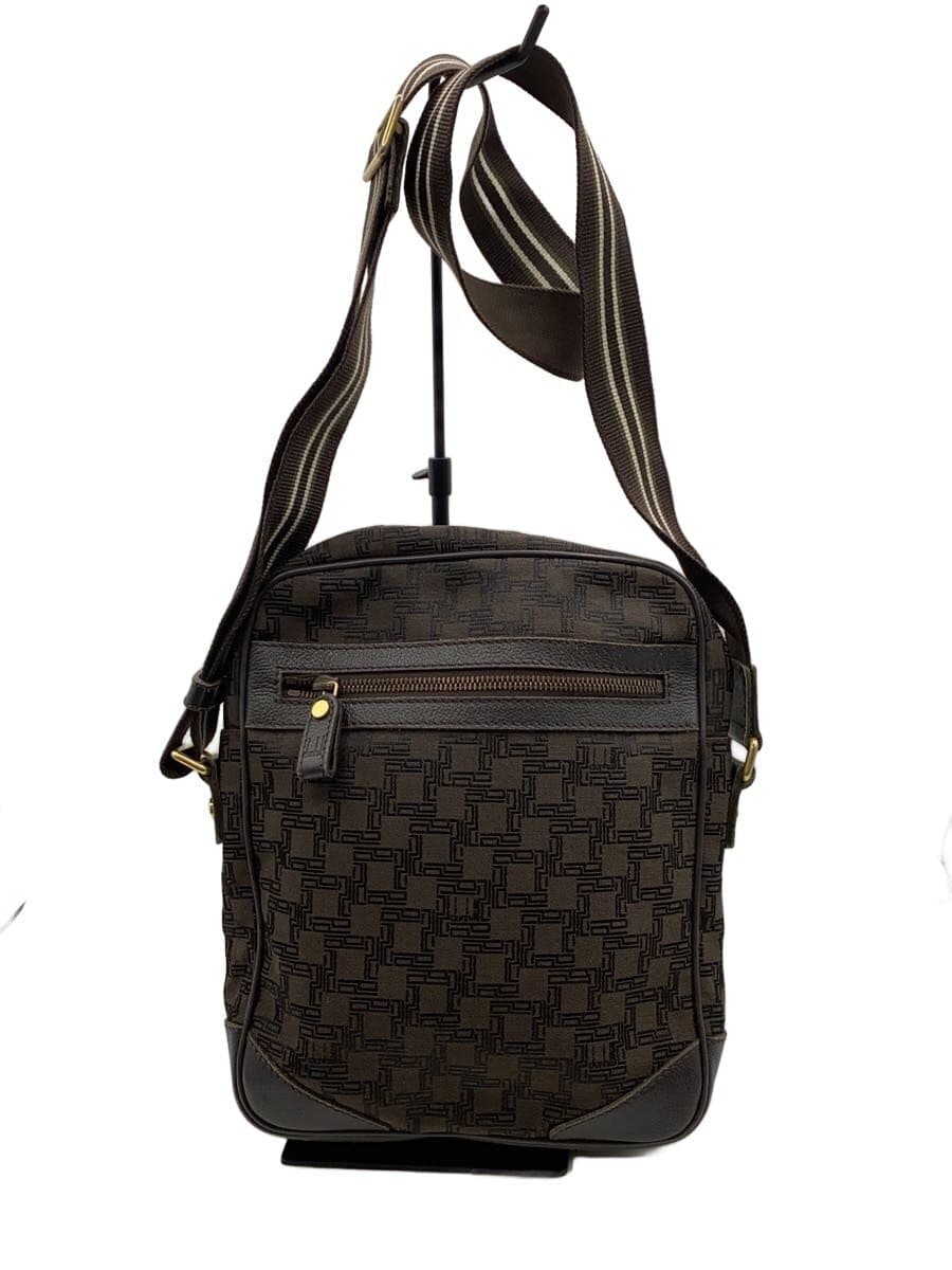 dunhill Shoulder Bag Leather BRW All Over Pattern f-19928