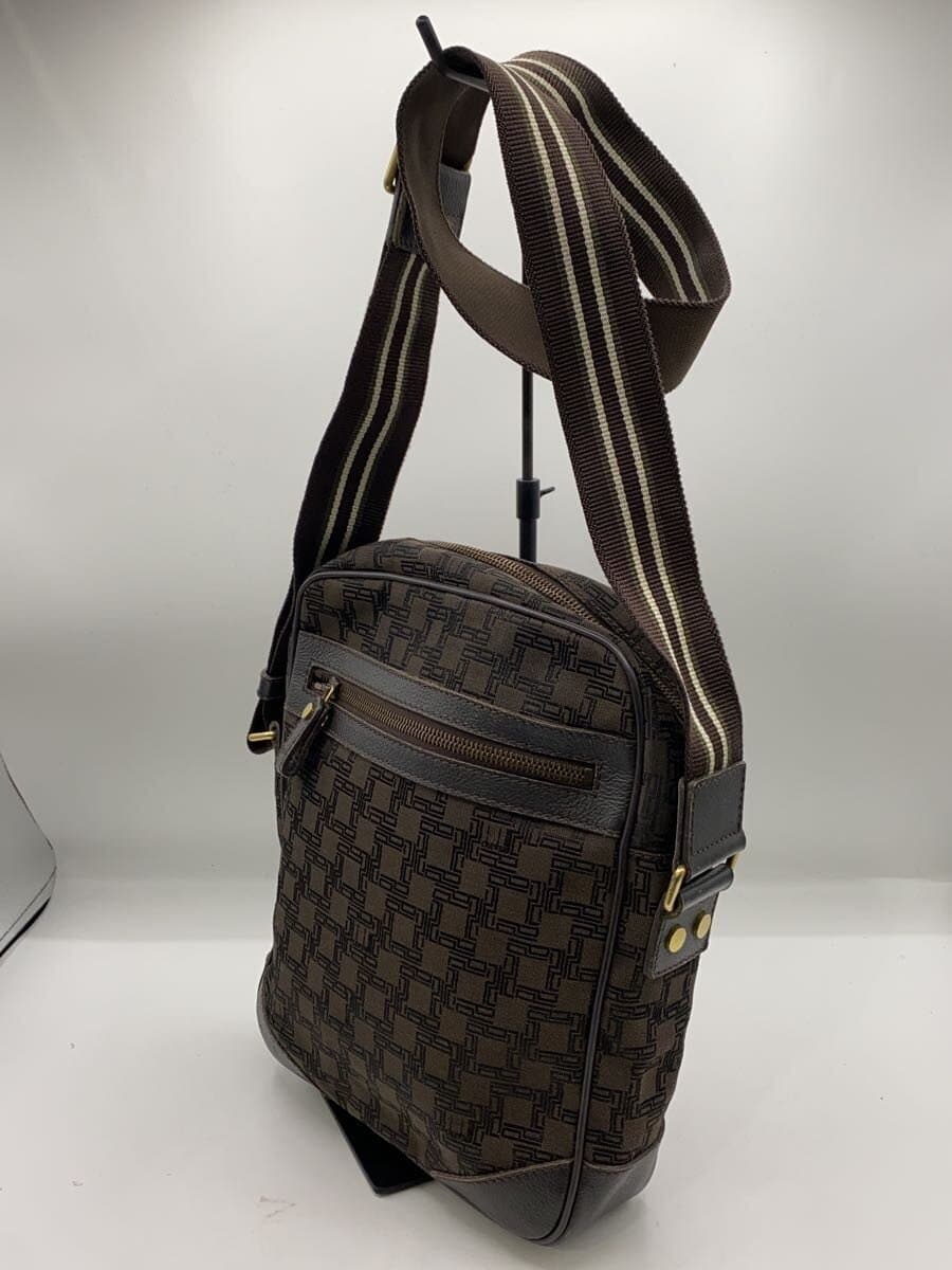 dunhill Shoulder Bag Leather BRW All Over Pattern f-19928 2