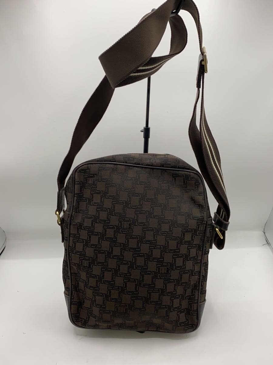 dunhill Shoulder Bag Leather BRW All Over Pattern f-19928 3