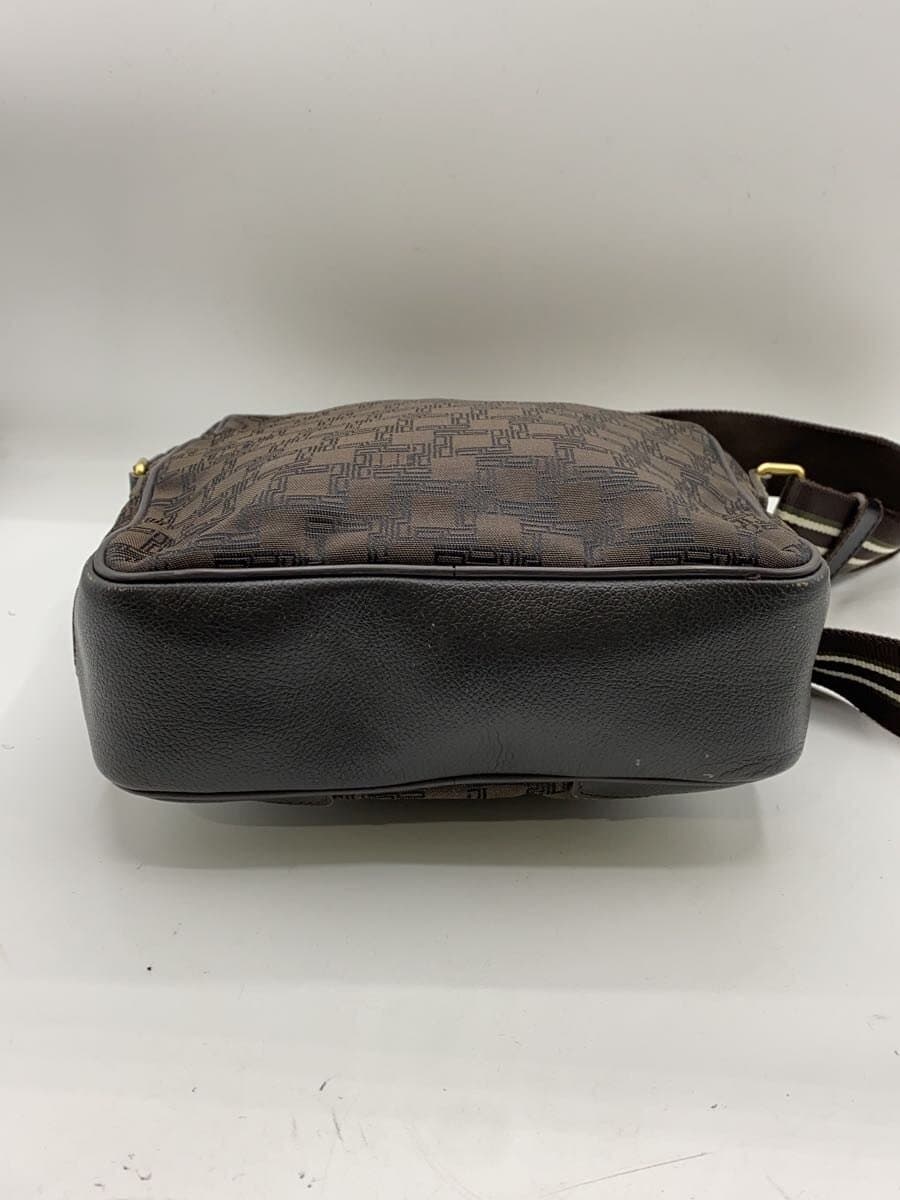 dunhill Shoulder Bag Leather BRW All Over Pattern f-19928 4