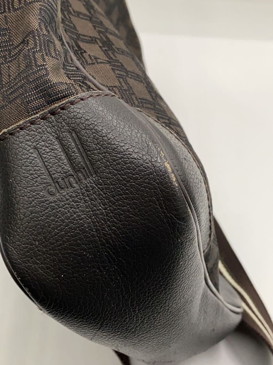 dunhill Shoulder Bag Leather BRW All Over Pattern f-19928 7