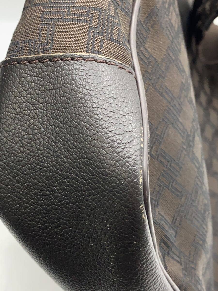 dunhill Shoulder Bag Leather BRW All Over Pattern f-19928 8