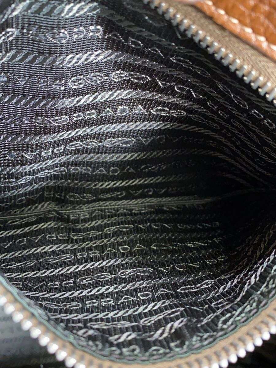 PRADA Tote Bag Leather BRW Solid 7