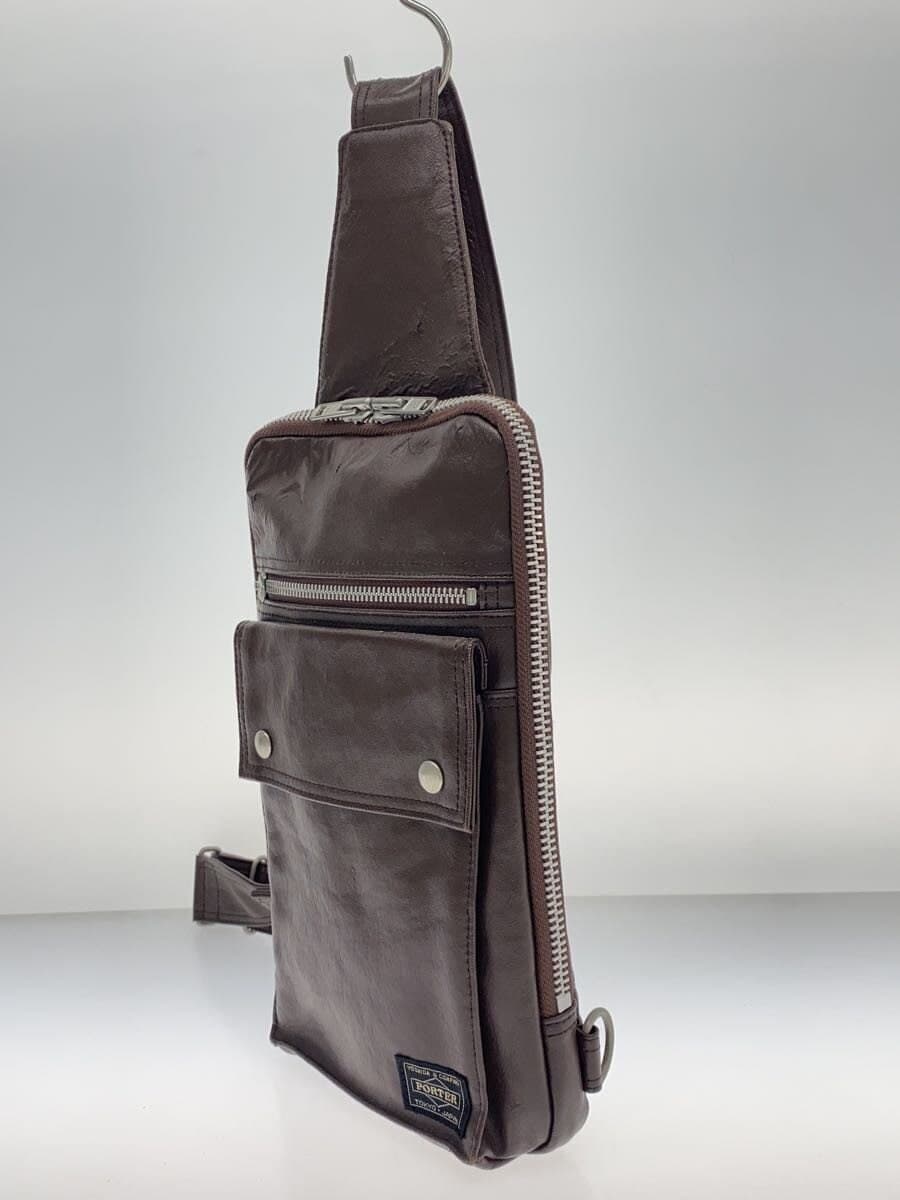 PORTER Shoulder Bag Leather BRW Solid 707-06127 2