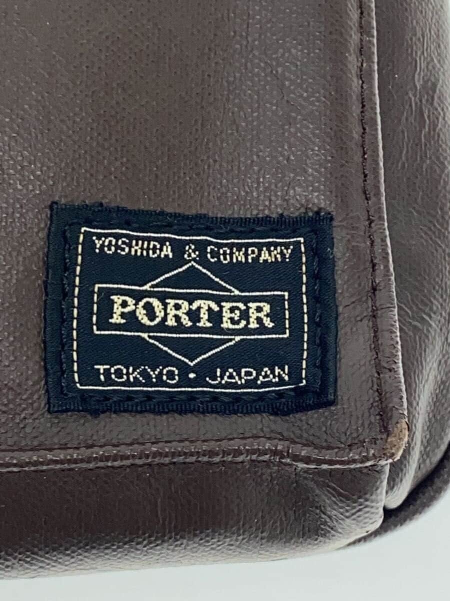 PORTER Shoulder Bag Leather BRW Solid 707-06127 5