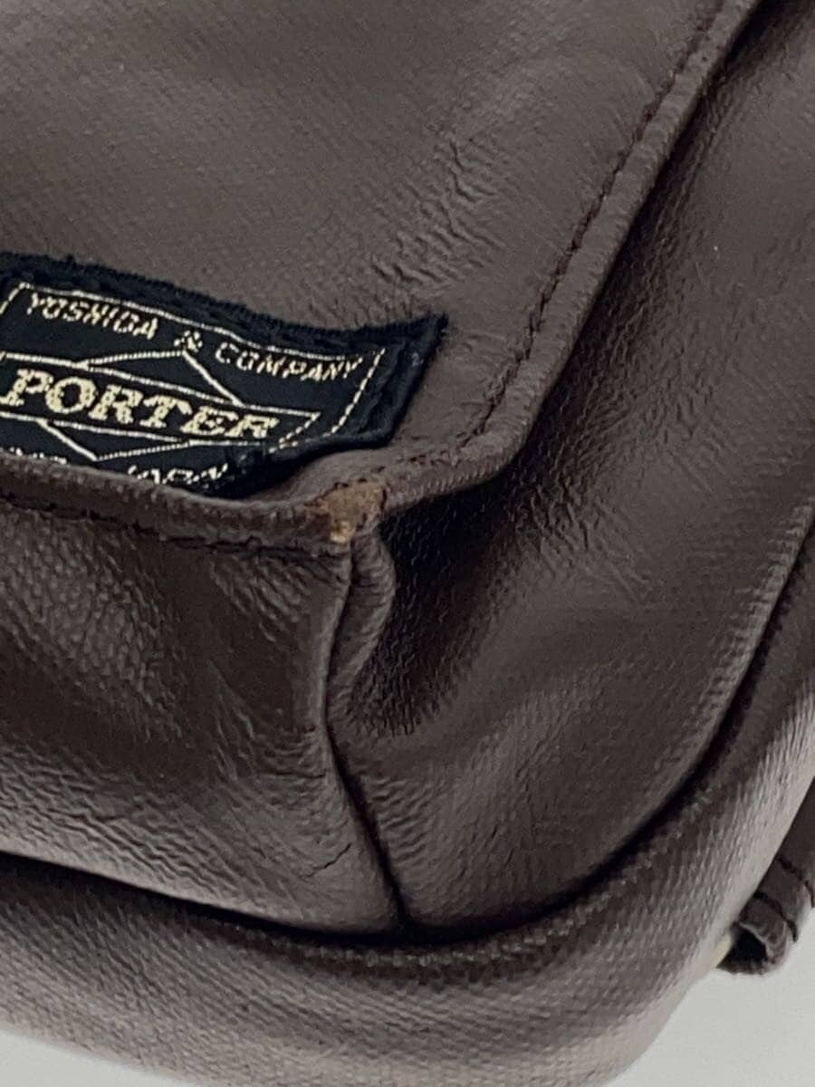 PORTER Shoulder Bag Leather BRW Solid 707-06127 8