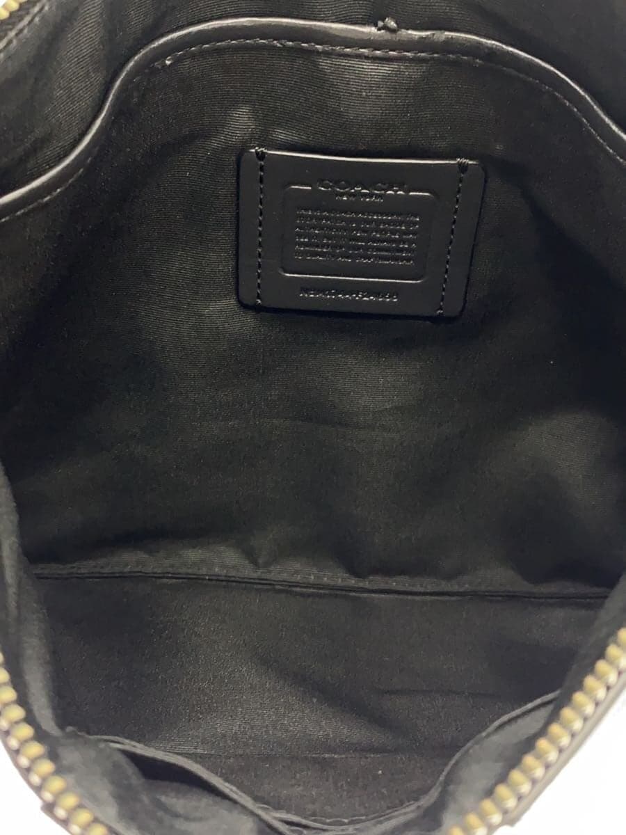 COACH Second Bag Leather BLK Solid 5