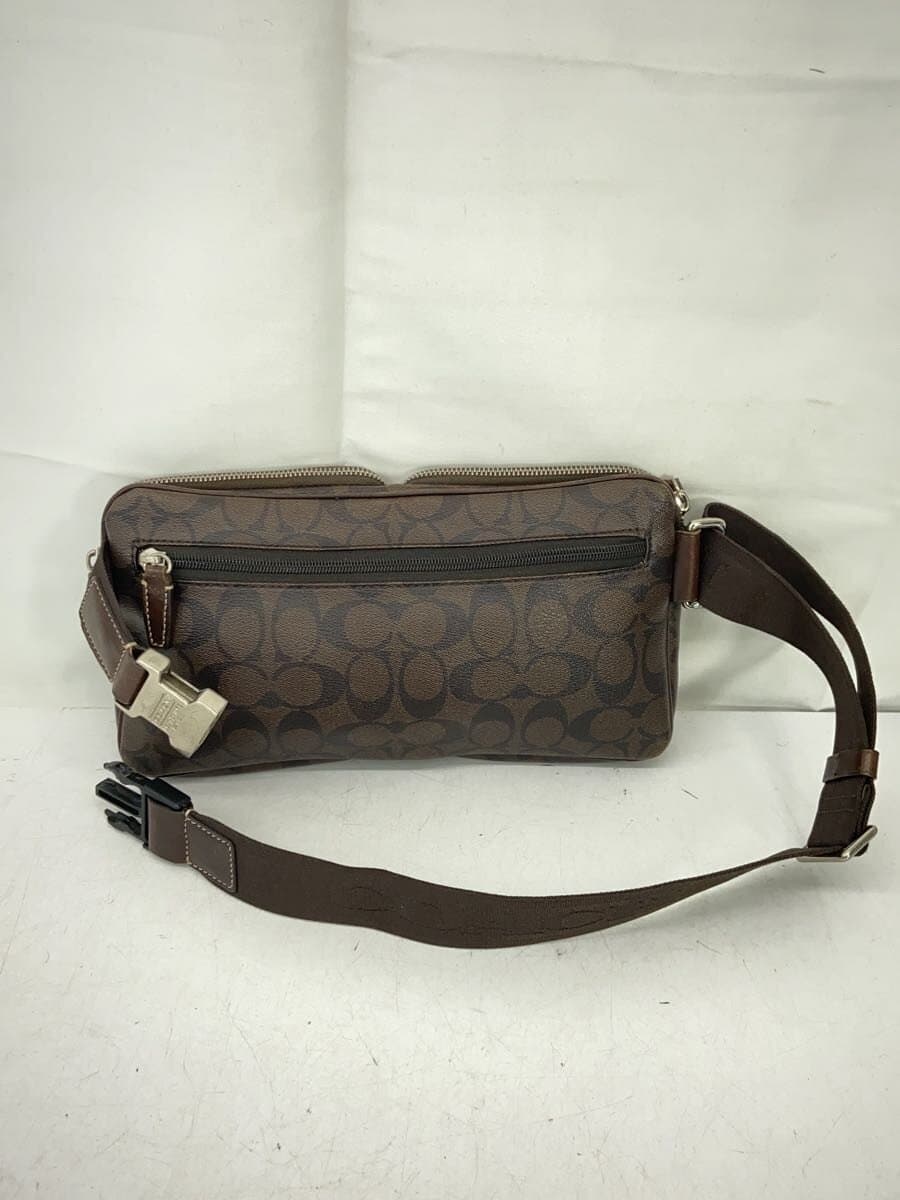 COACH Shoulder Bag PVC BRW All Over Pattern 3