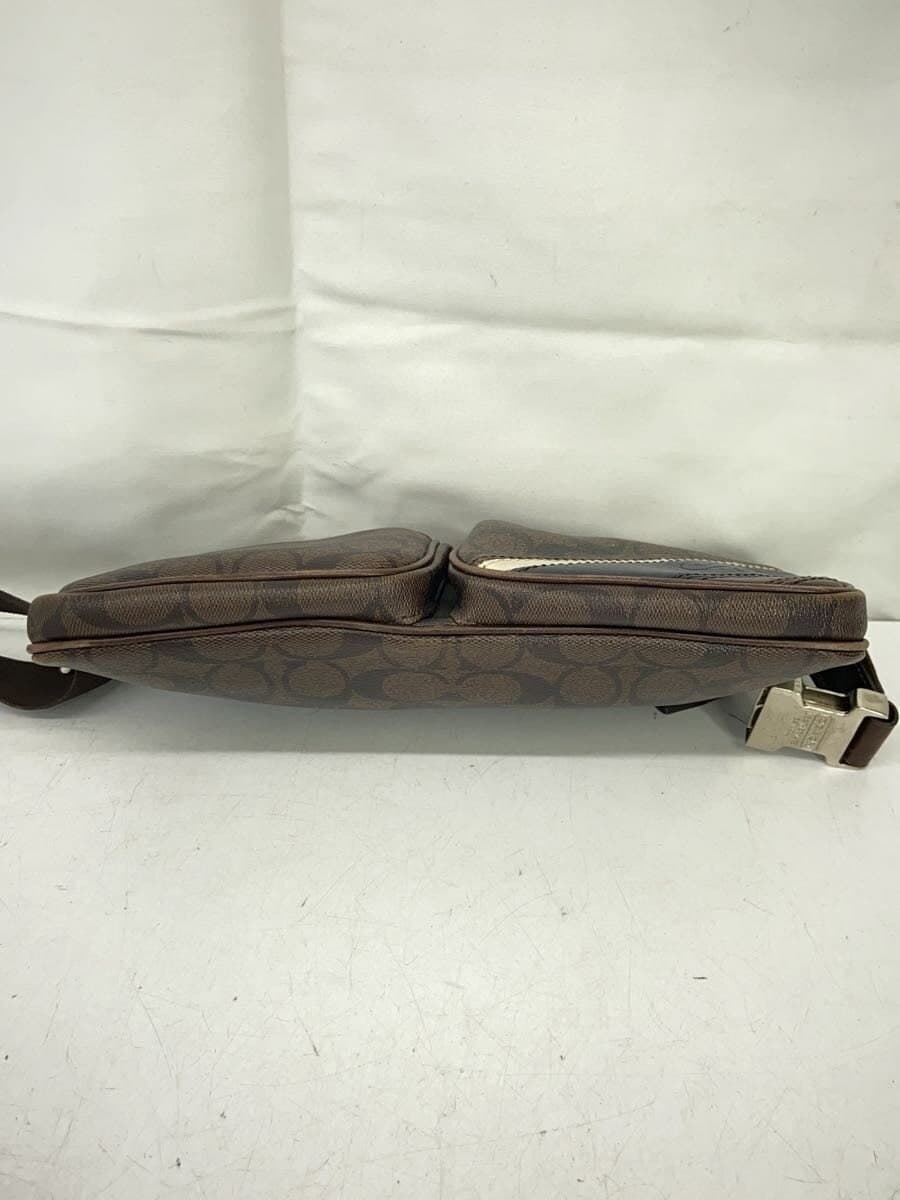 COACH Shoulder Bag PVC BRW All Over Pattern 4