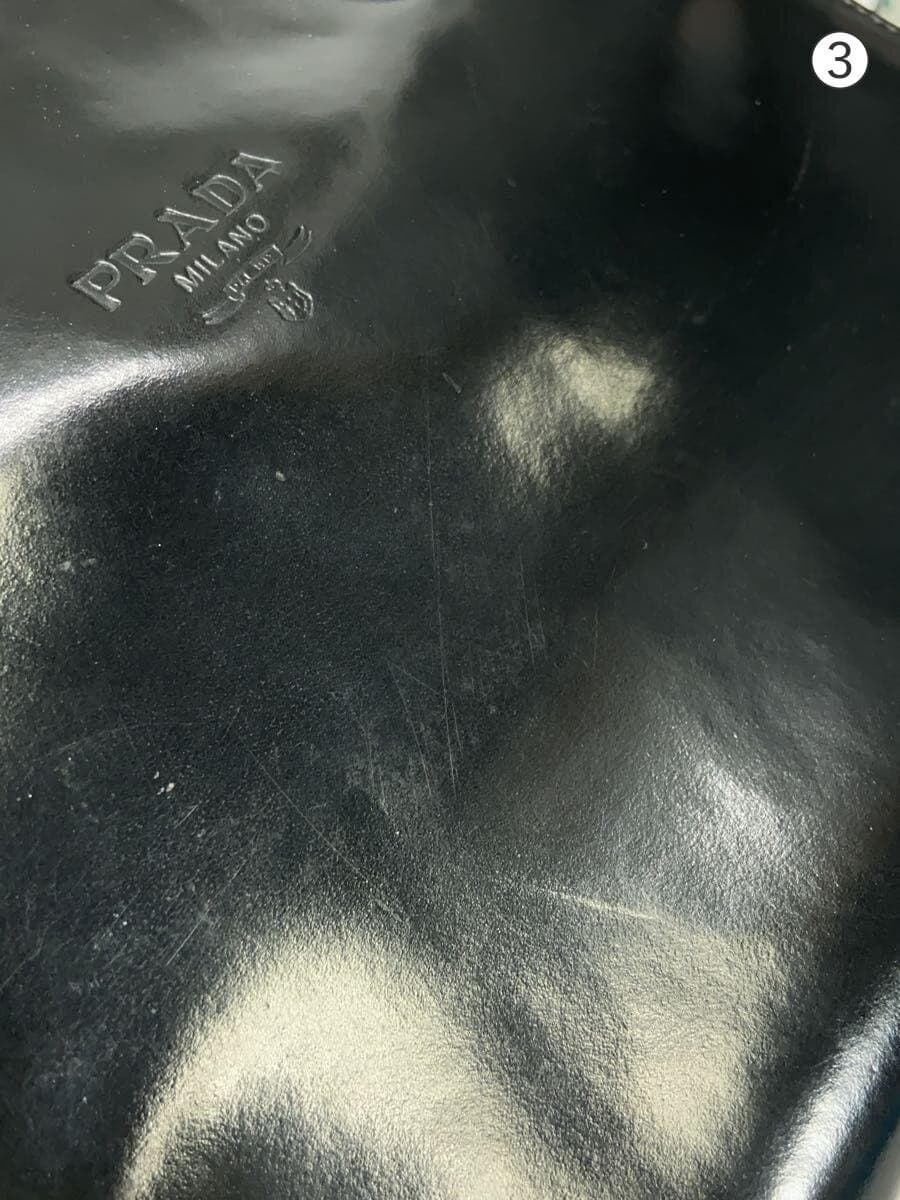 PRADA Handbag Patent Leather BLK 9