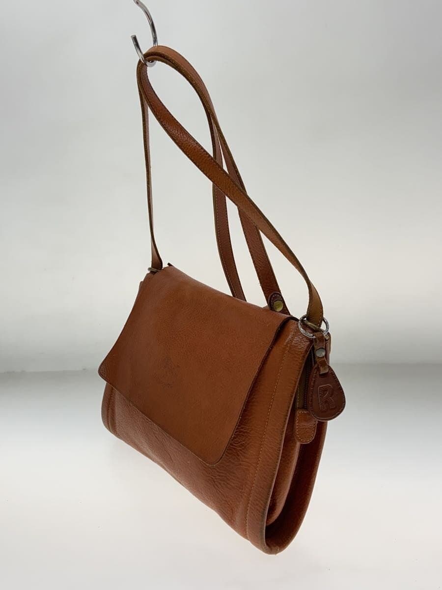 IL BISONTE Shoulder Bag Leather BRW Plain 2