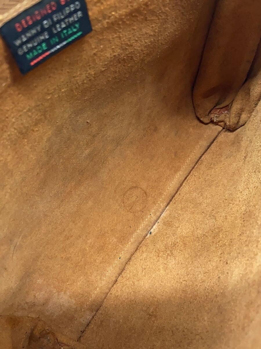 IL BISONTE Shoulder Bag Leather BRW Plain 6