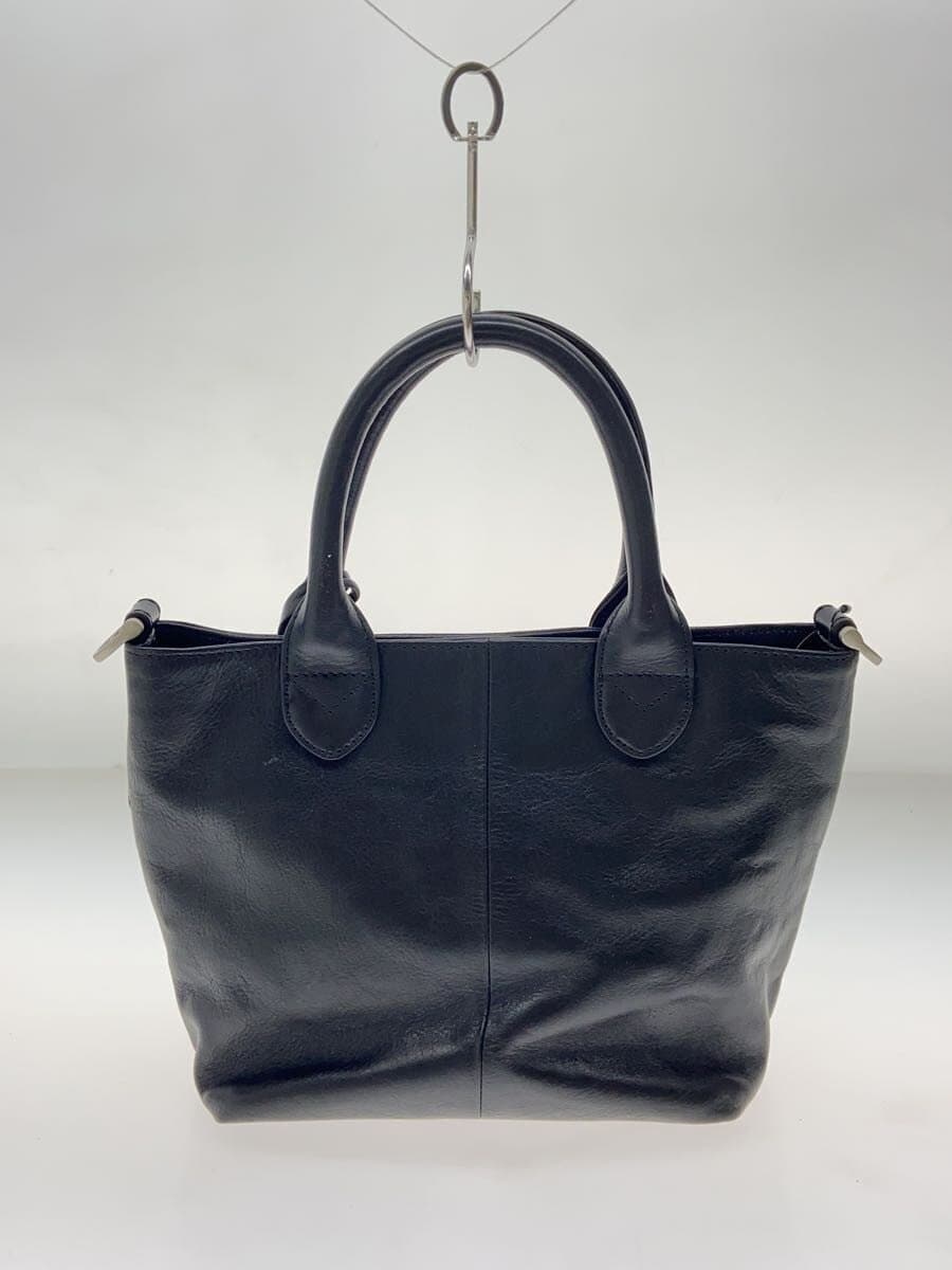 AVIREX tote bag leather black plain 3