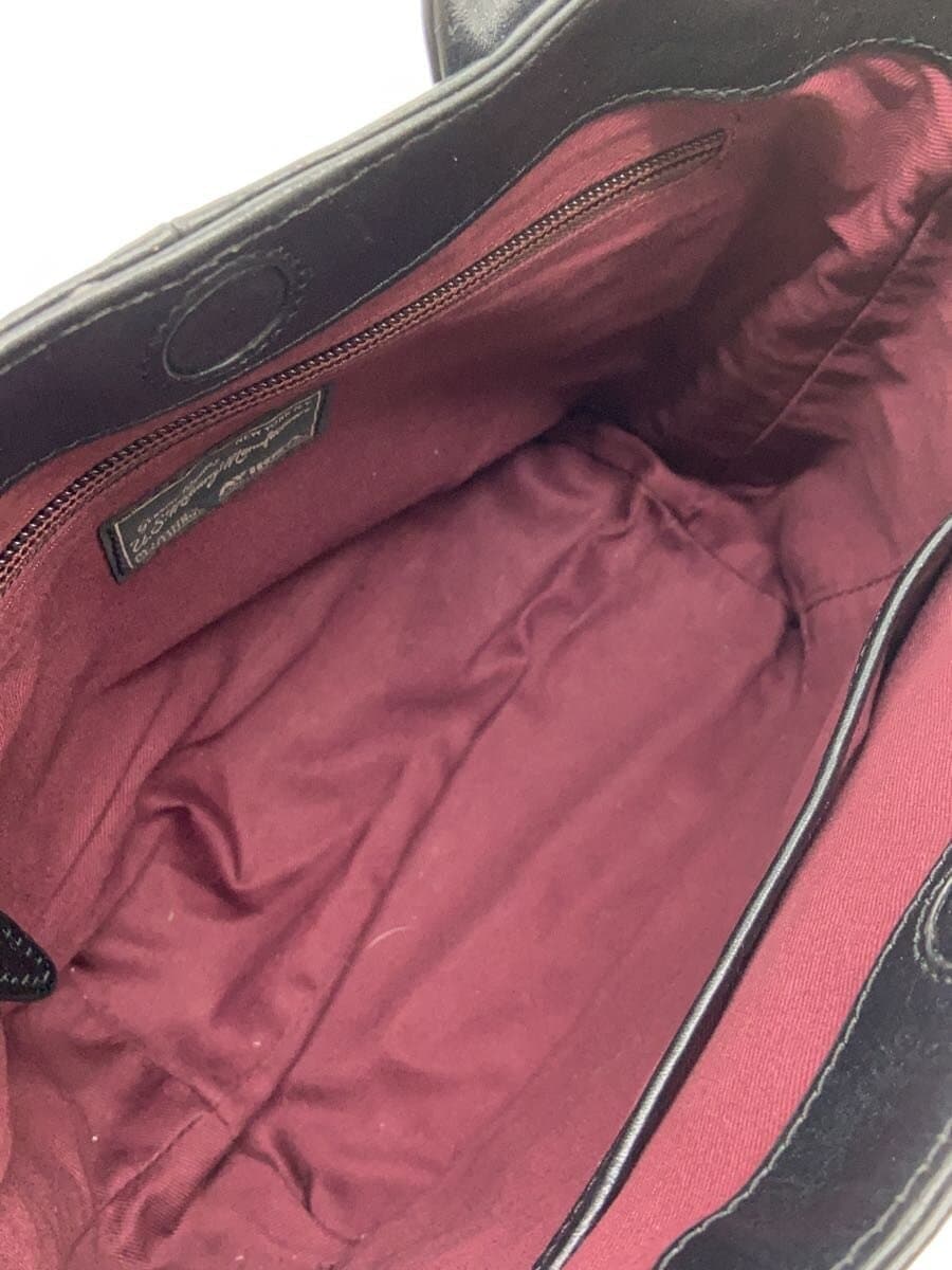 AVIREX tote bag leather black plain 6