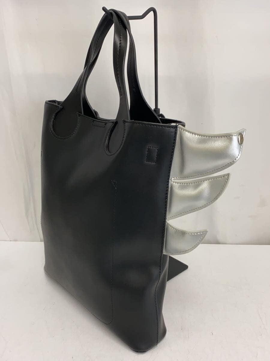 TSUMORI CHISATO tote bag leather black missing shoulder strap 2