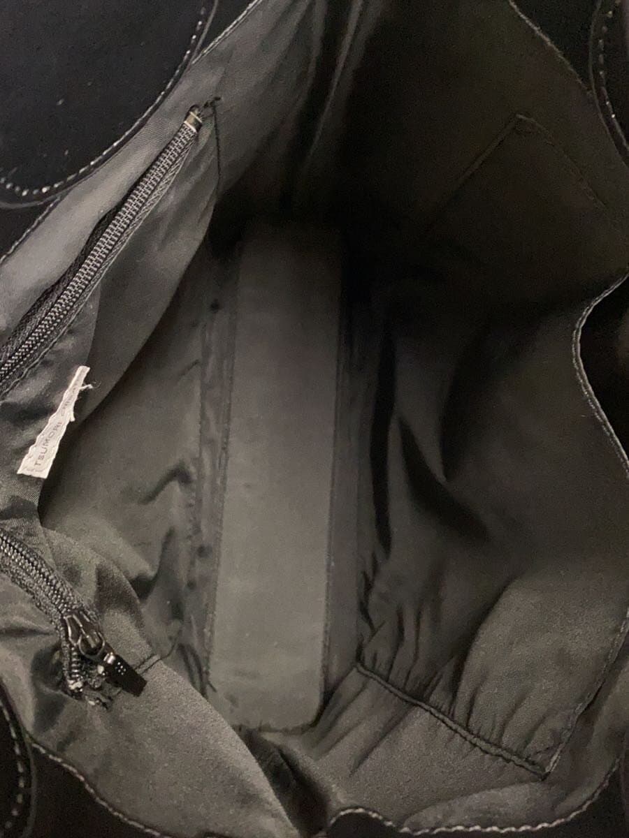 TSUMORI CHISATO tote bag leather black missing shoulder strap 6