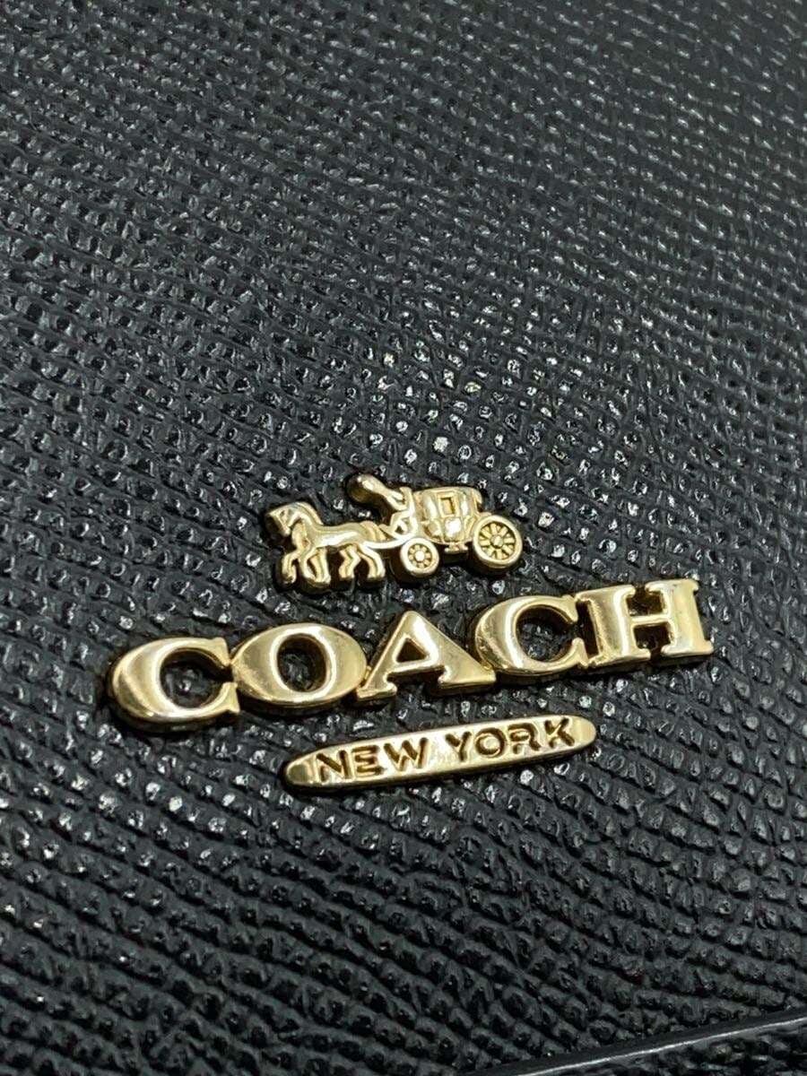 COACH Handbag Leather BLK F27591 5