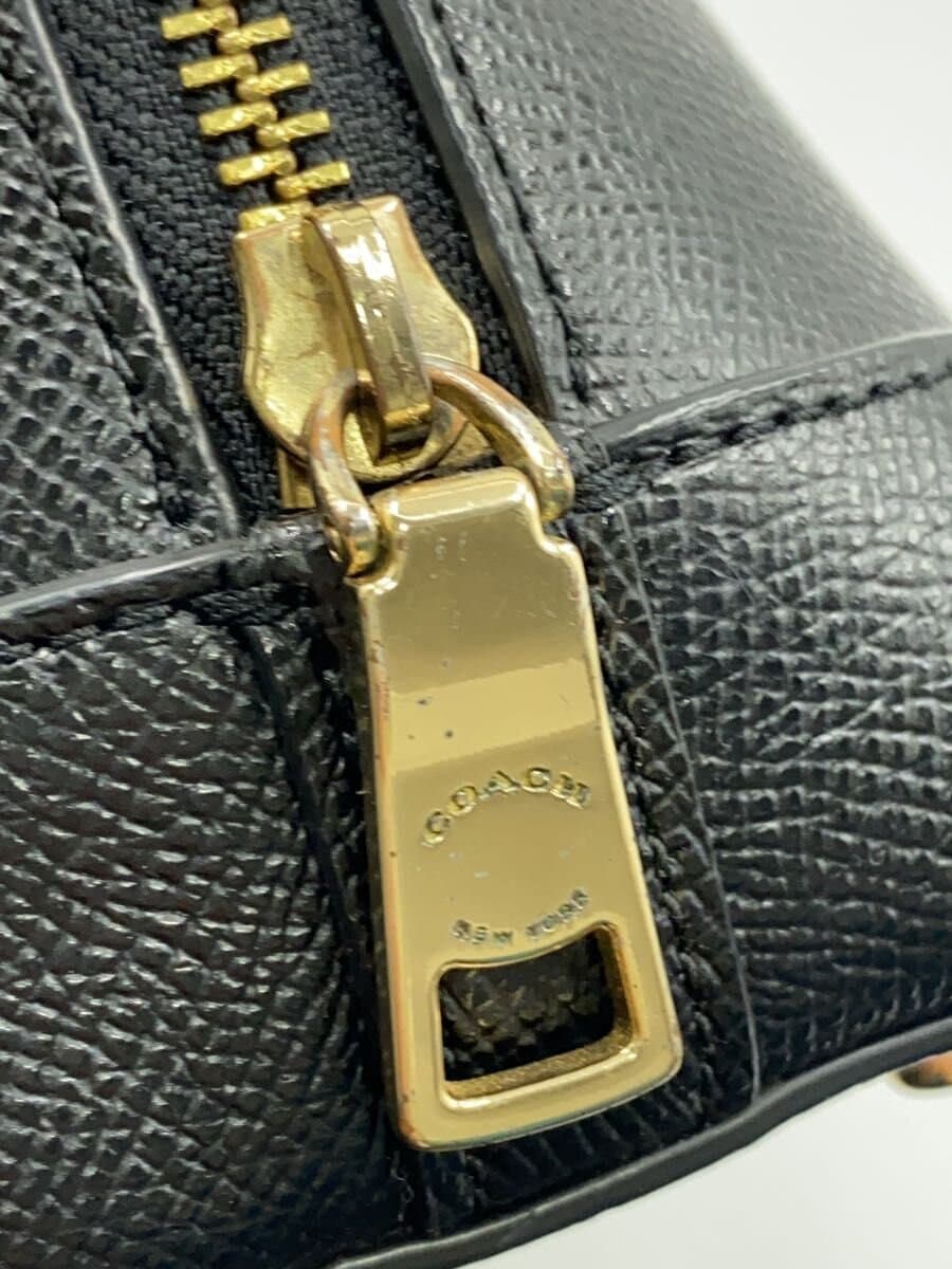 COACH Handbag Leather BLK F27591 7