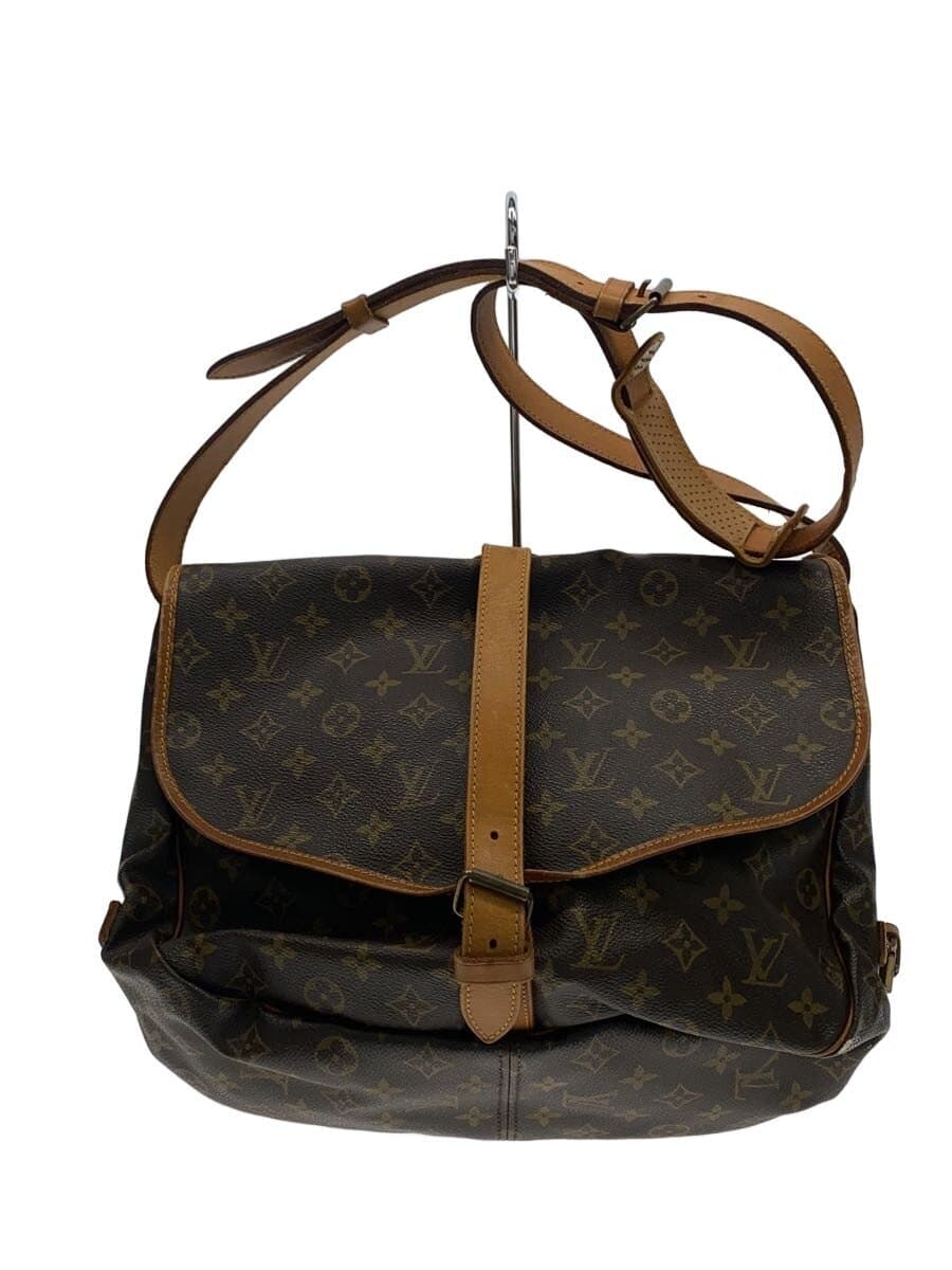 LOUIS VUITTON Bag Leather BRW All-over print 893FC