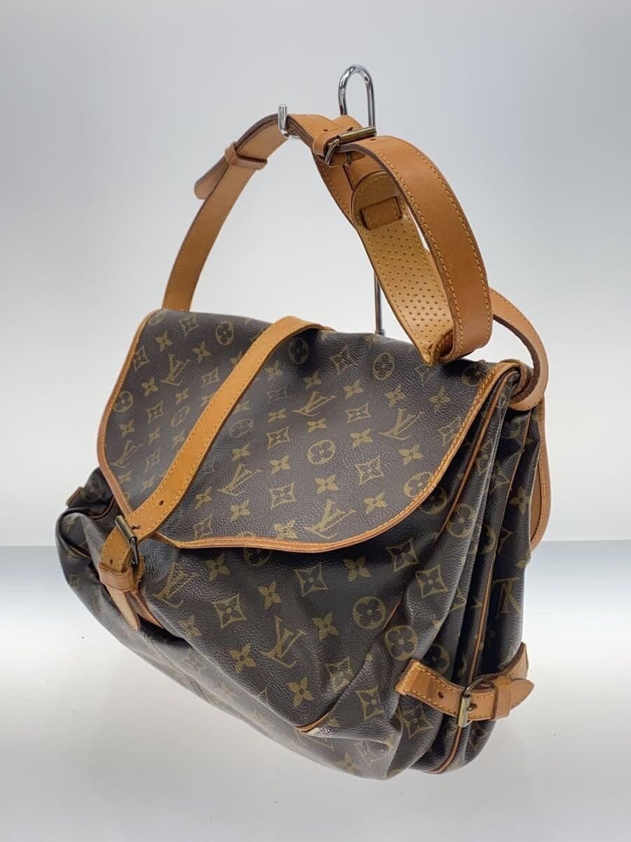 LOUIS VUITTON Bag Leather BRW All-over print 893FC 2