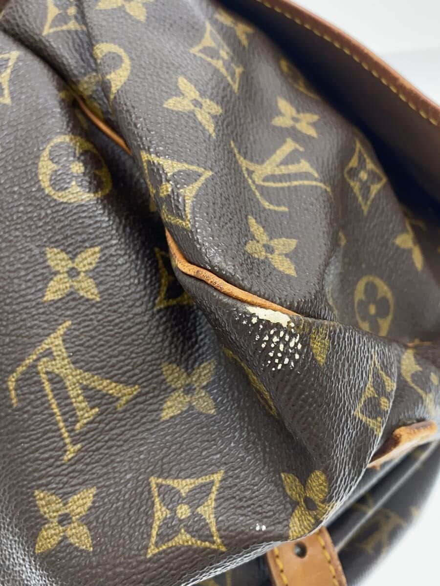 LOUIS VUITTON Bag Leather BRW All-over print 893FC 7