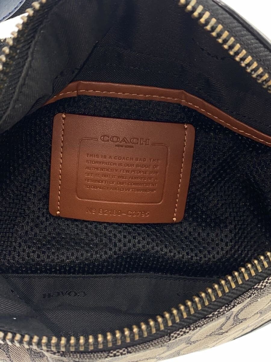 COACH Shoulder Bag Leather Black All-over Pattern B2180 6