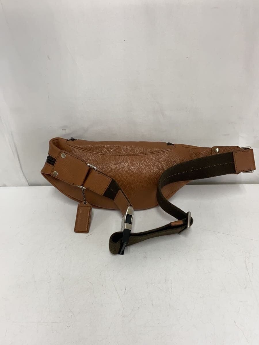 COACH Waist Bag Leather BRW Plain f77233 3