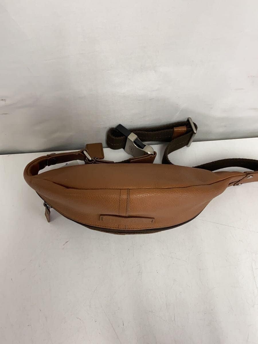 COACH Waist Bag Leather BRW Plain f77233 4
