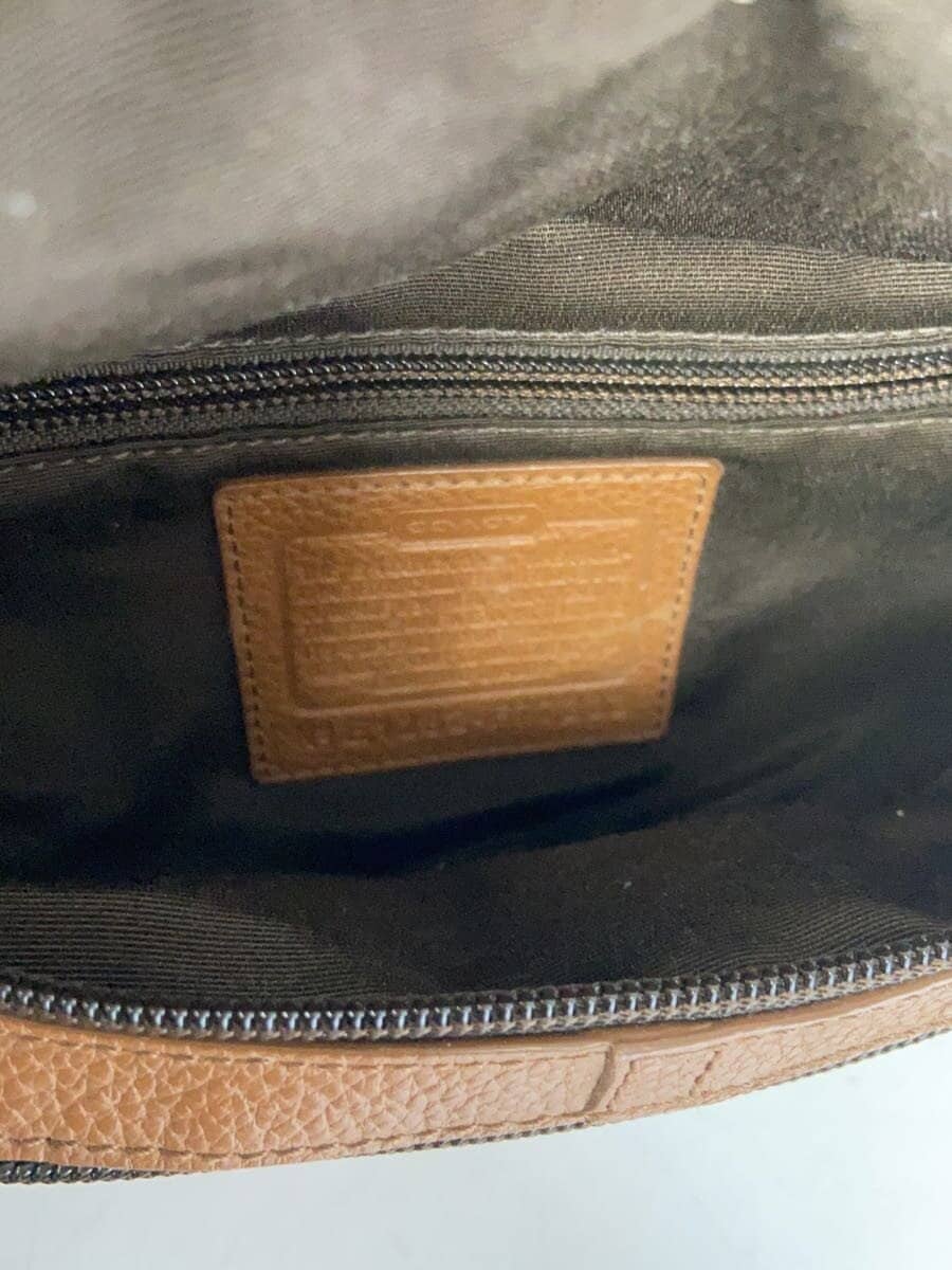 COACH Waist Bag Leather BRW Plain f77233 6