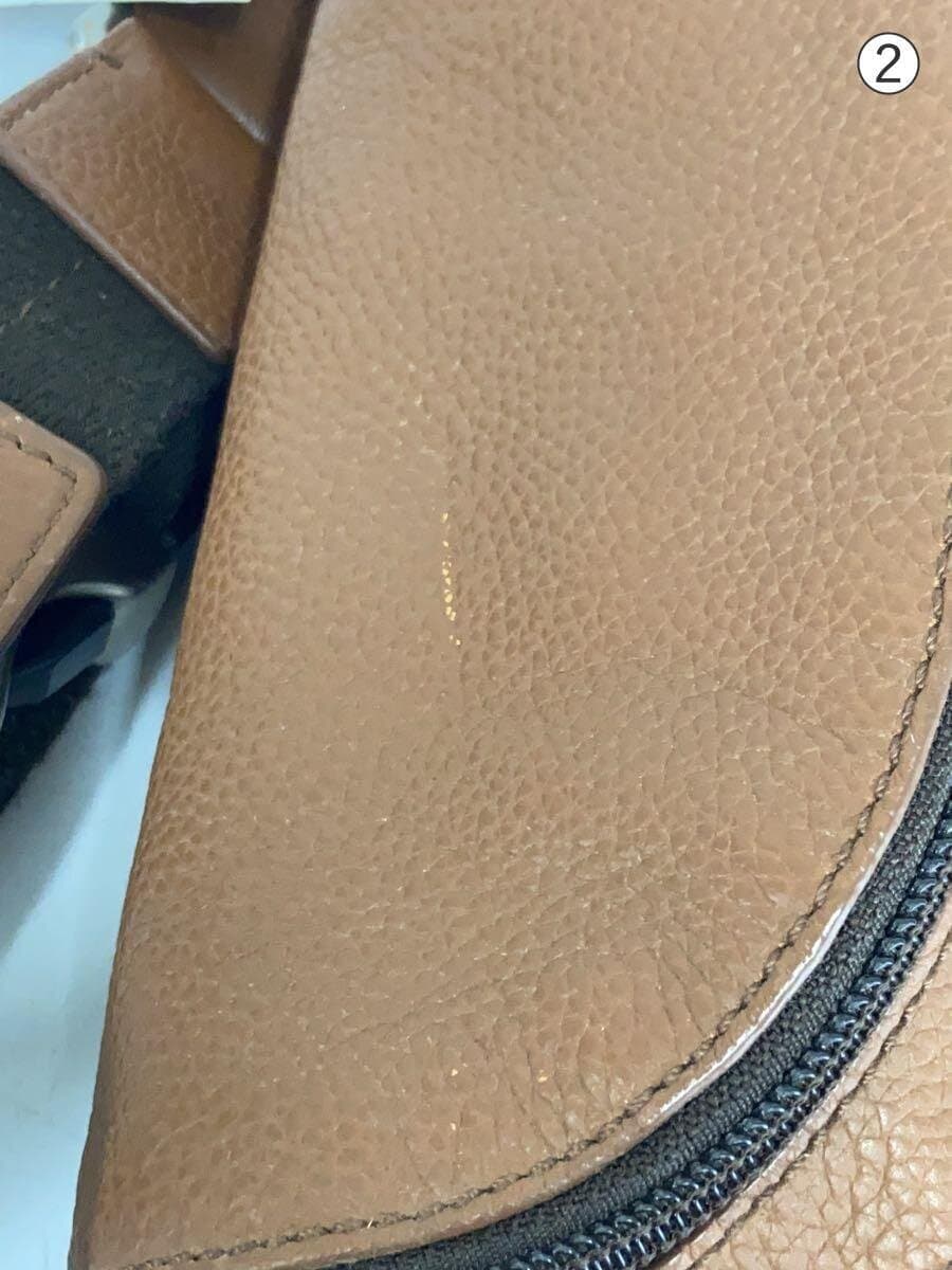 COACH Waist Bag Leather BRW Plain f77233 8