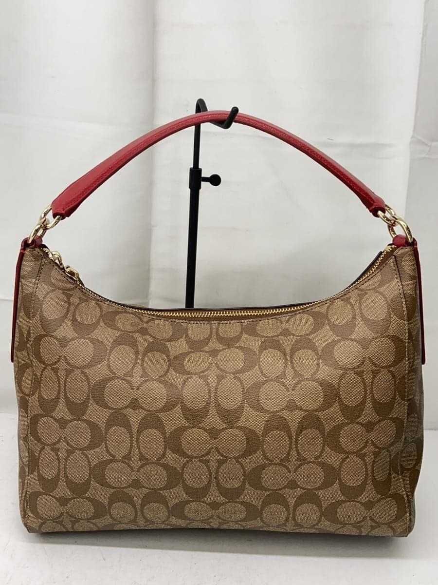 COACH Signature One Shoulder Shoulder Bag Leather BRW All-over Pattern F34899 3