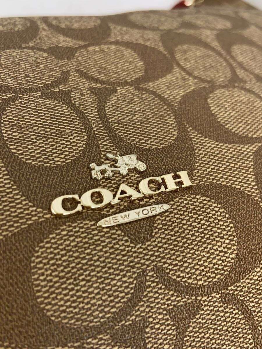 COACH Signature One Shoulder Shoulder Bag Leather BRW All-over Pattern F34899 5