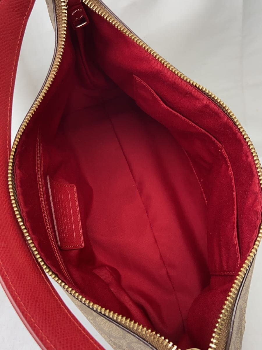 COACH Signature One Shoulder Shoulder Bag Leather BRW All-over Pattern F34899 7