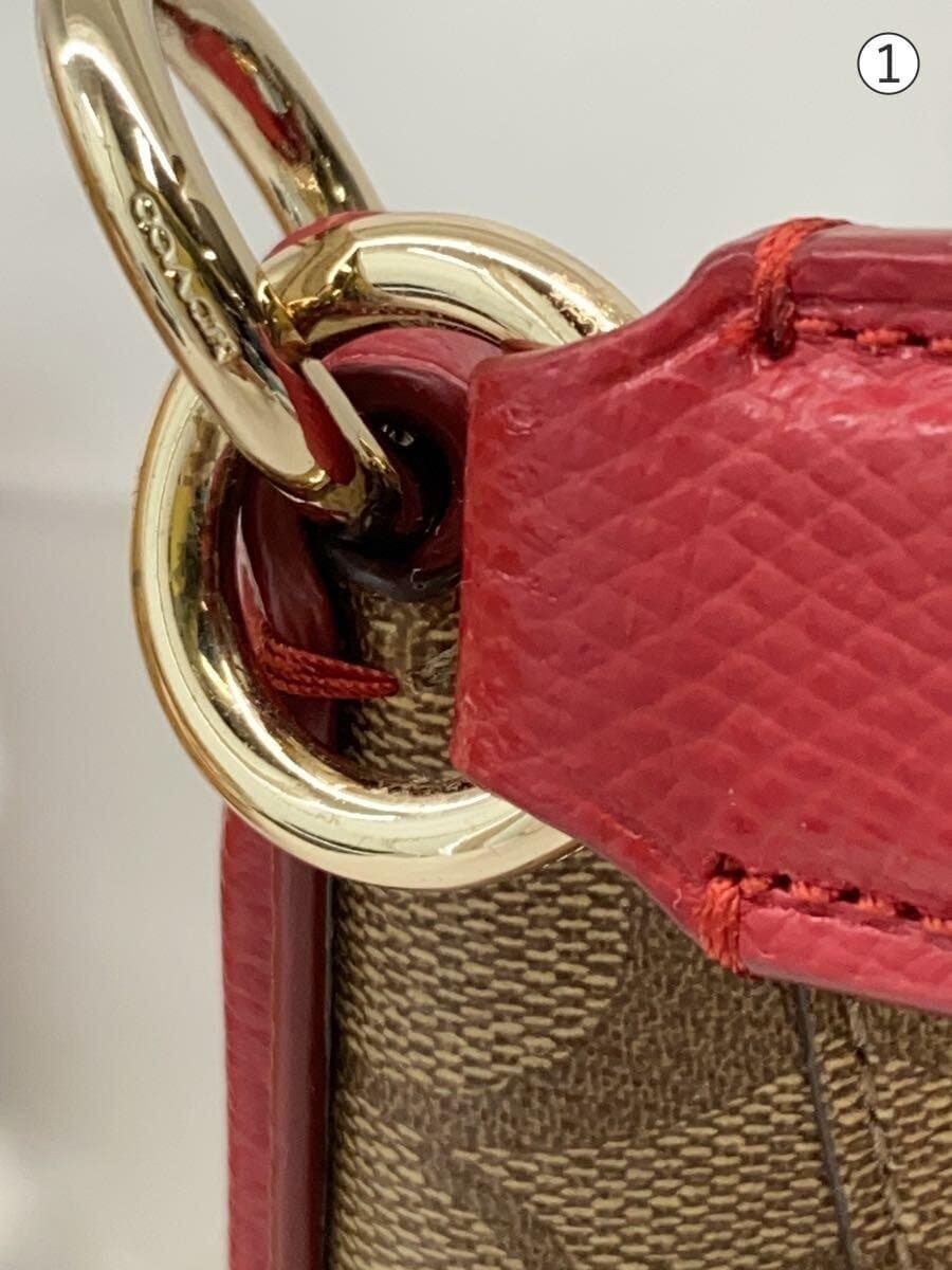 COACH Signature One Shoulder Shoulder Bag Leather BRW All-over Pattern F34899 8