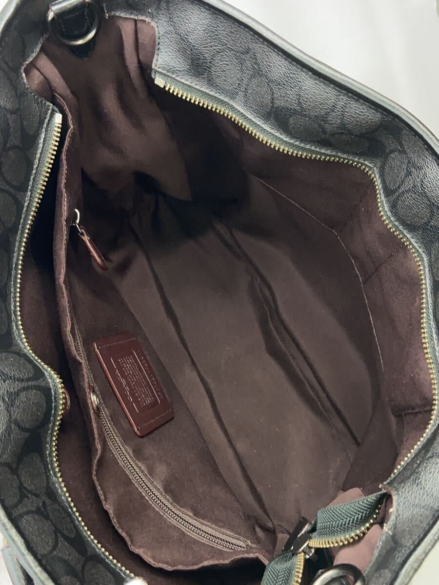 COACH Metropolitan Signature Tote Bag PVC BLK F23211 Missing shoulder strap 6