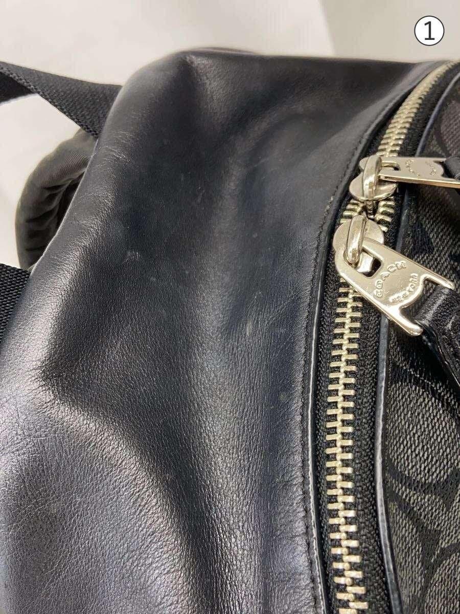 COACH Signature Backpack PVC Black All-over pattern F58314 7