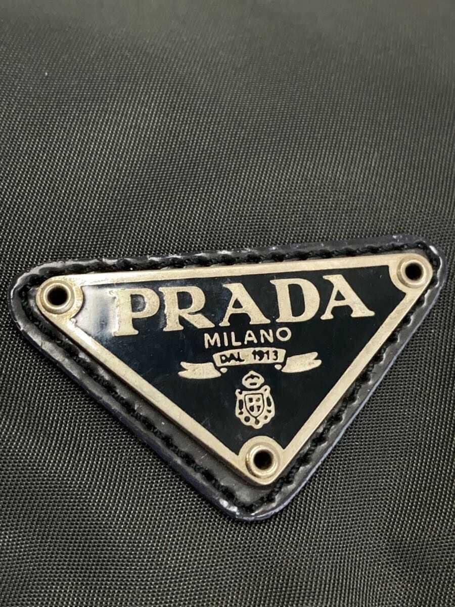 PRADA Backpack Nylon Black Solid Color 5
