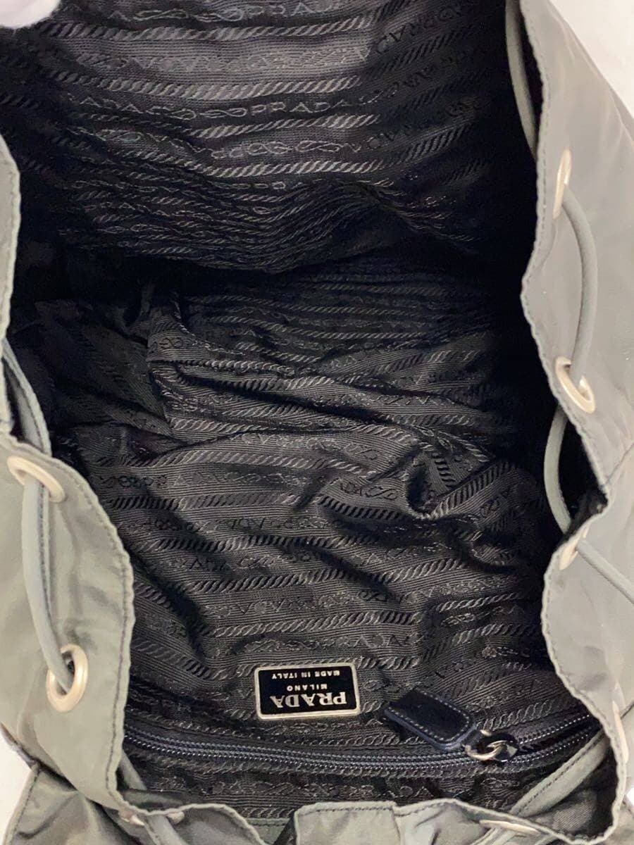 PRADA Backpack Nylon Black Solid Color 6