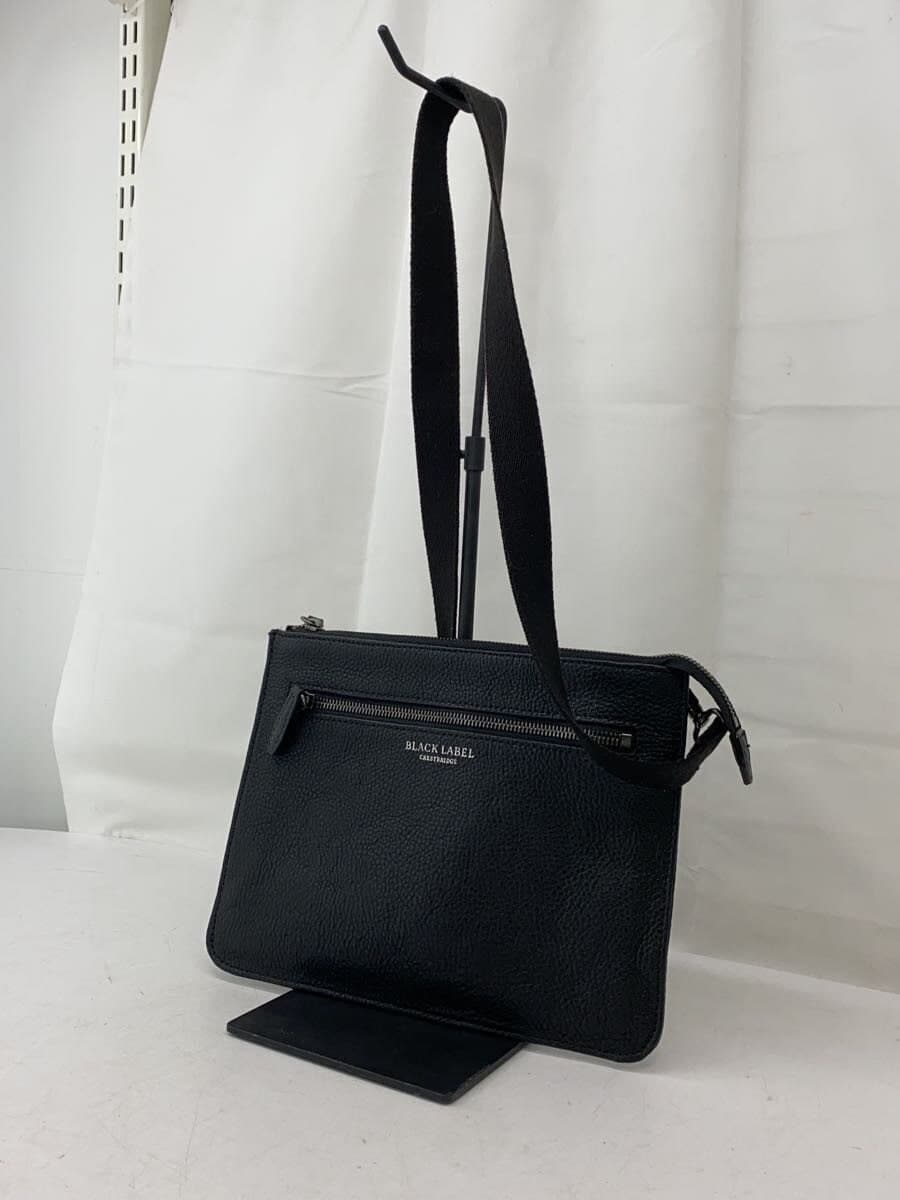 BLACK LABEL CRESTBRIDGE Shoulder Bag Leather BLK 2