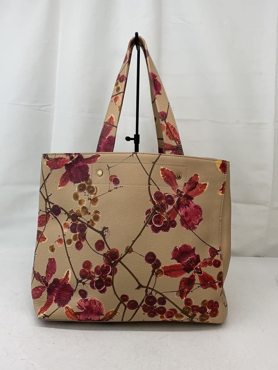 FURLA tote bag leather BRW floral pattern 200161 3