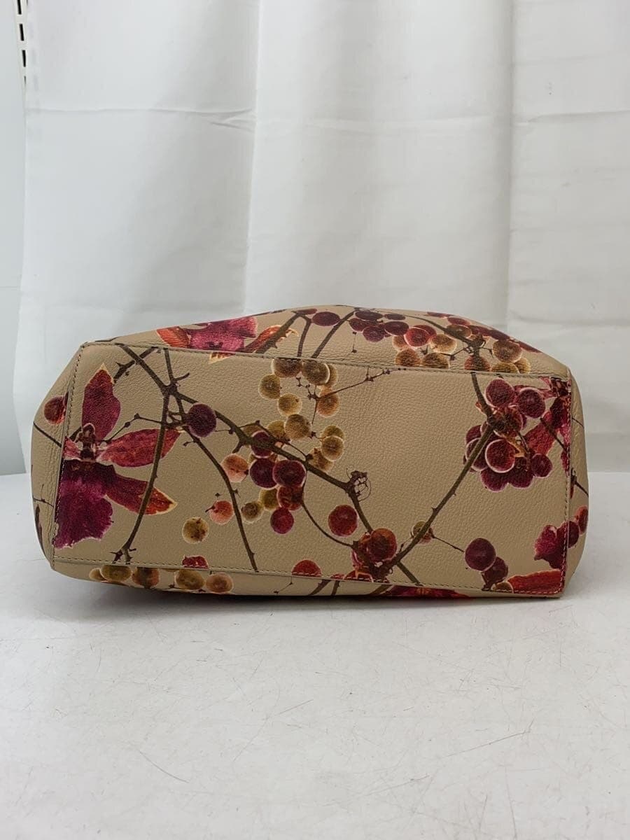FURLA tote bag leather BRW floral pattern 200161 4