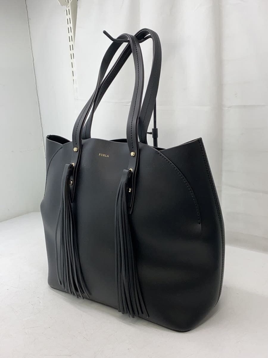 FURLA tote bag leather black plain 00870457 2