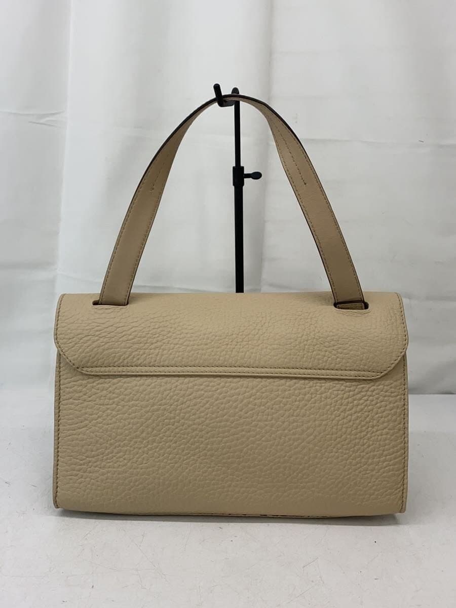 FURLA handbag leather beige plain 3