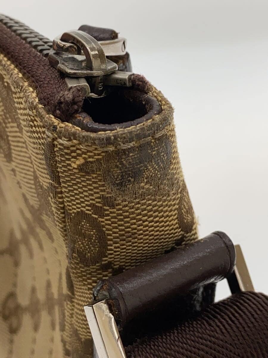 GUCCI Shoulder Bag_GG Canvas BRW All Over Pattern Corner Wear、Overall With Blackening 7