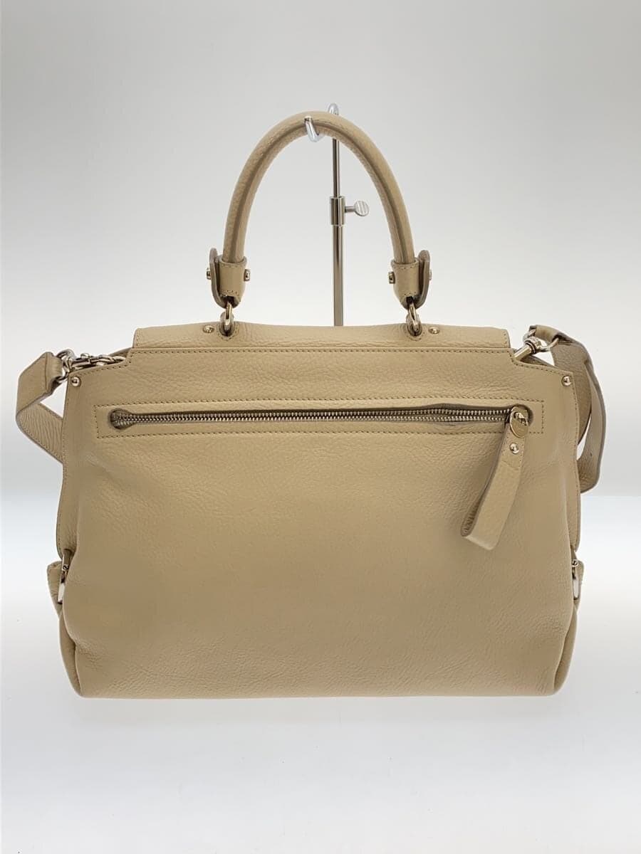 Salvatore Ferragamo Shoulder Bag BEG Gancini 2-Way Belt Partial With Blackening 3