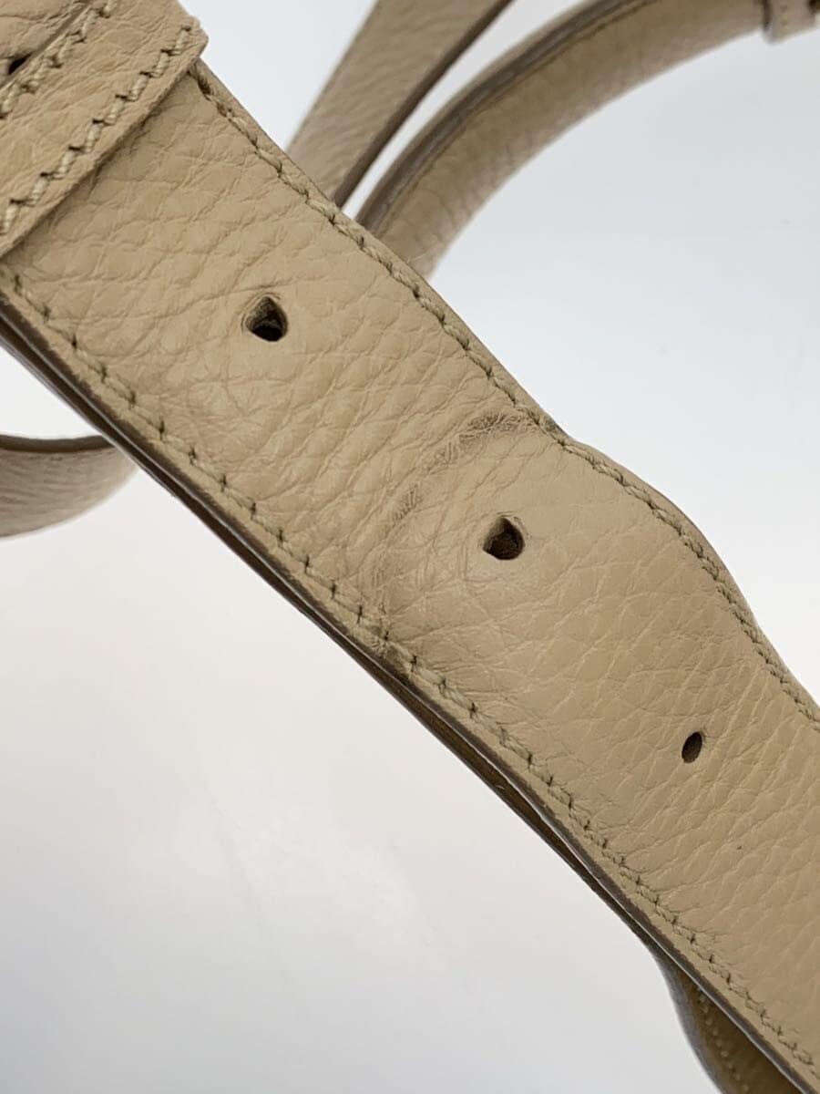 Salvatore Ferragamo Shoulder Bag BEG Gancini 2-Way Belt Partial With Blackening 7