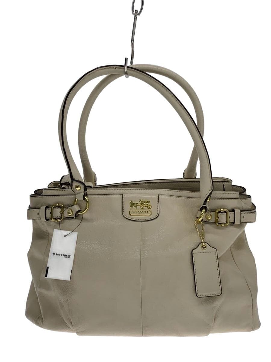 COACH Tote Bag_All Leather Leather WHT