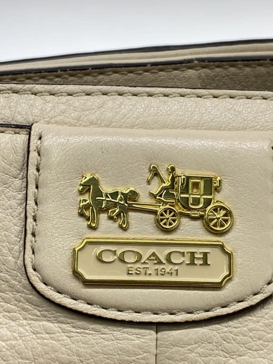 COACH Tote Bag_All Leather Leather WHT 5