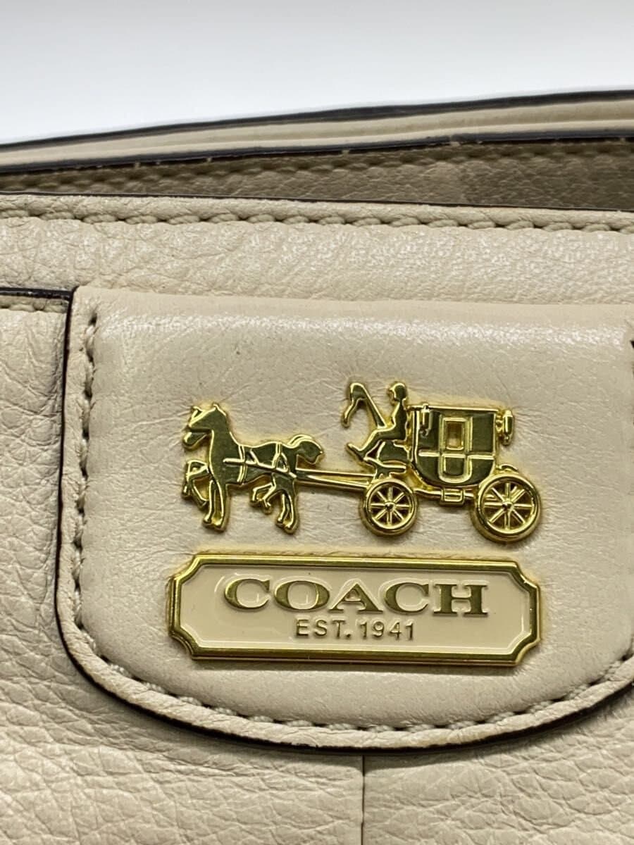 COACH Tote Bag_All Leather Leather WHT 5
