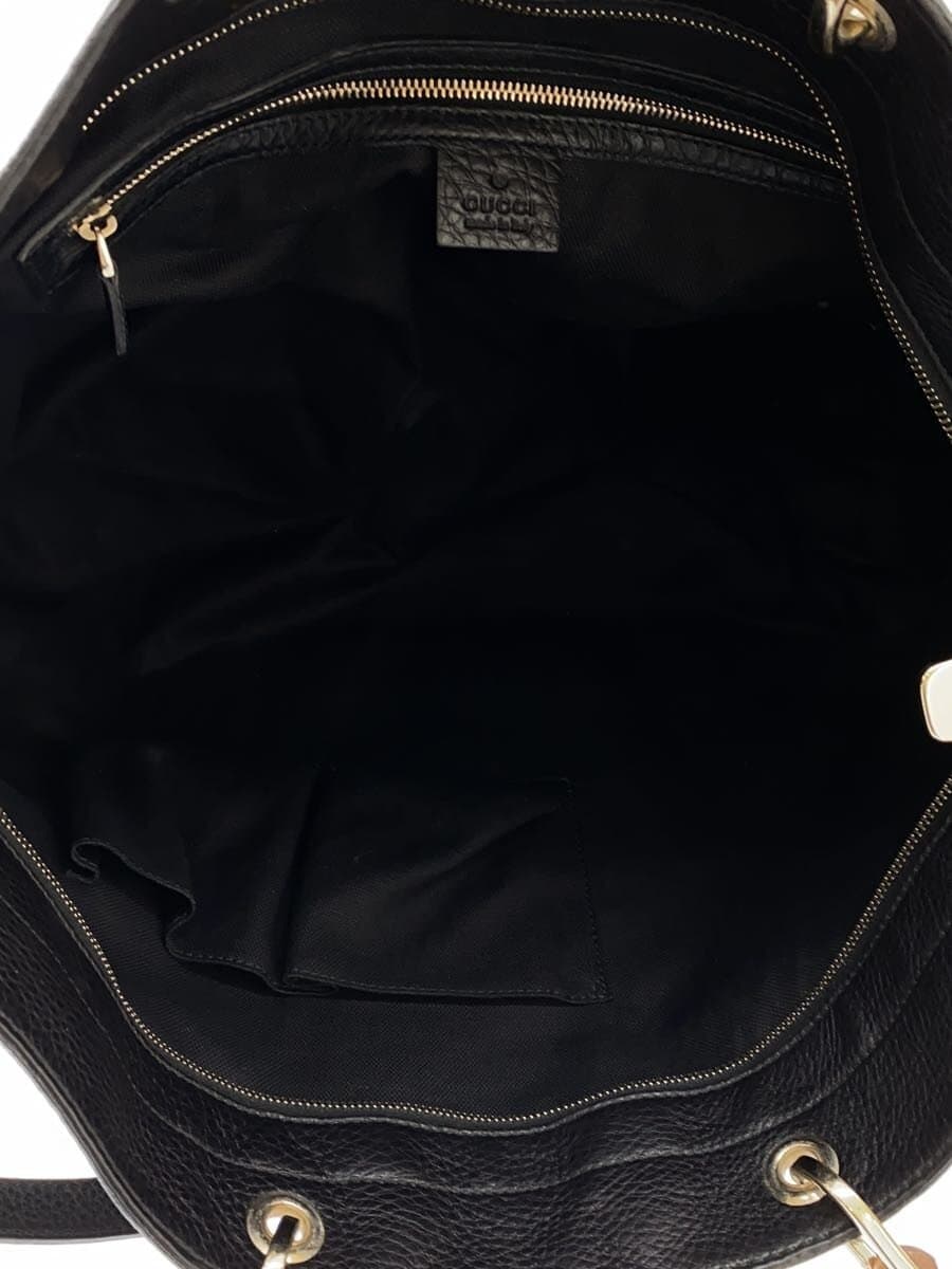 GUCCI Bamboo Shopper _Bamboo Leather BLK Corner Wear、Belt Partial Dent 6